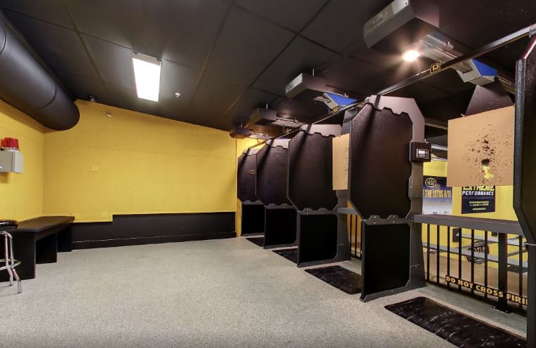 Shooting booths inside Jensen Beach range